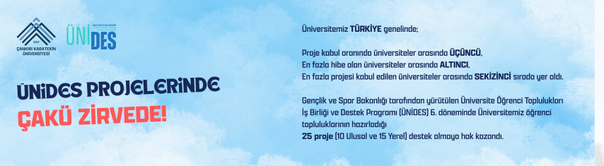 ÇAKÜ ÜNİDES Projelerinde Zirvede